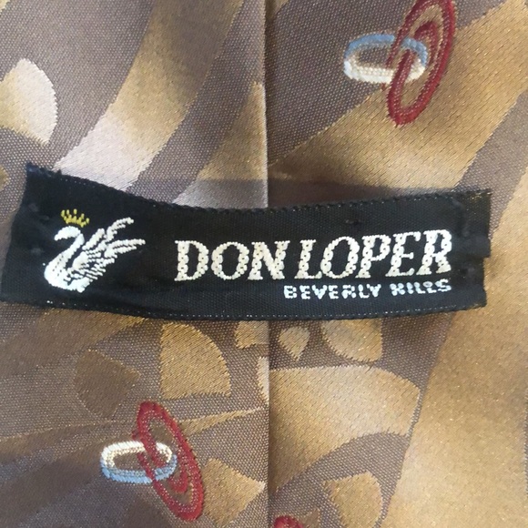 3/$20 or 5 for $25 Bundle Sale❗️Don Loper Beverly Hills Silk Blend Men’s Tie - Picture 4 of 4